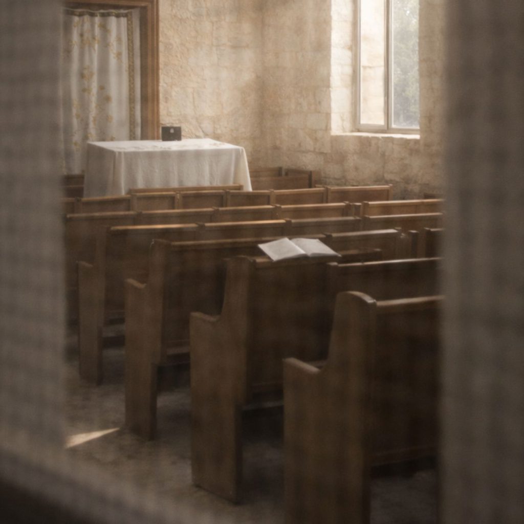 Taken from the other side of the synagogue hall תמונה מעזרת נשים, נחלאות 2023